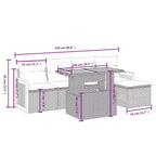 vidaXL Loungesofa-Set mit Kissen – und Polyrattan