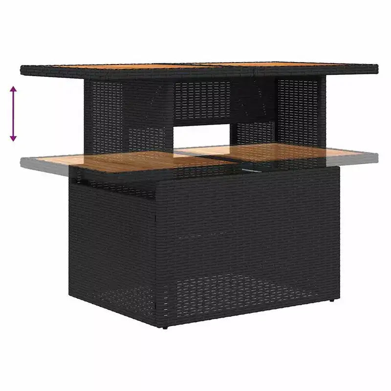 vidaXL Loungesofa-Set mit Kissen – und Polyrattan