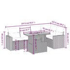 vidaXL Modulares Garten-Sofa-Set mit Kissen