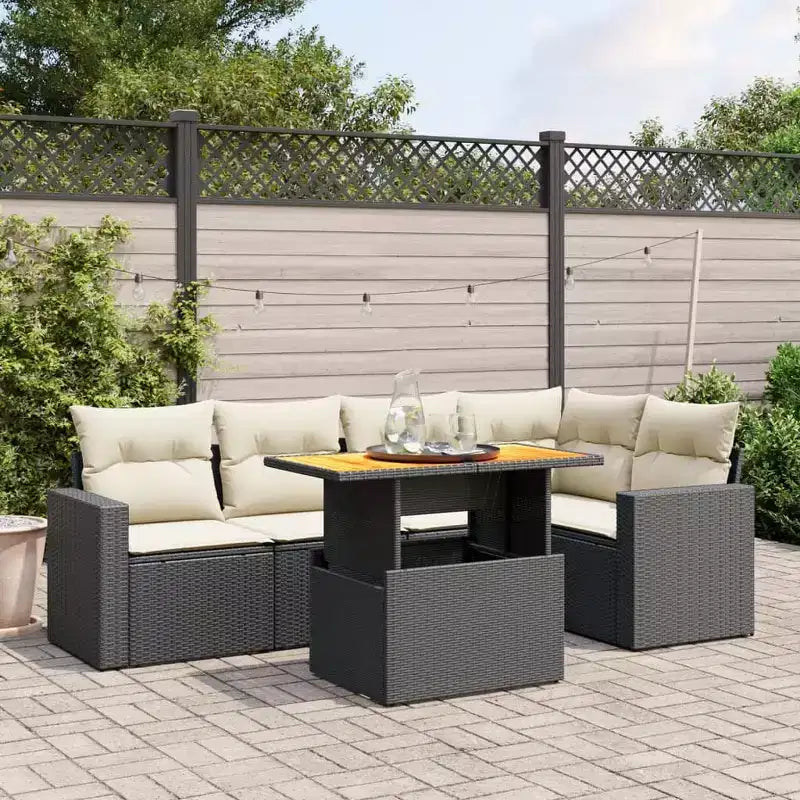 vidaXL Modulares Garten-Sofa-Set mit Kissen