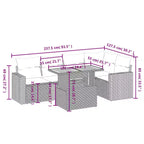 vidaXL Modulares Garten-Sofa-Set mit Kissen