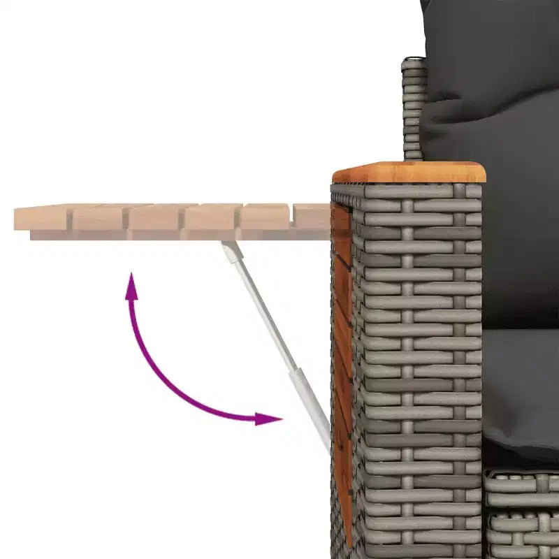 vidaXL Modulares Garten-Sofa-Set mit Kissen in verschiedenen Farben