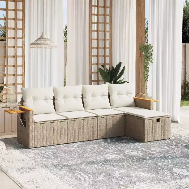 vidaXL Modulares Garten-Sofa-Set mit Kissen in verschiedenen Farben