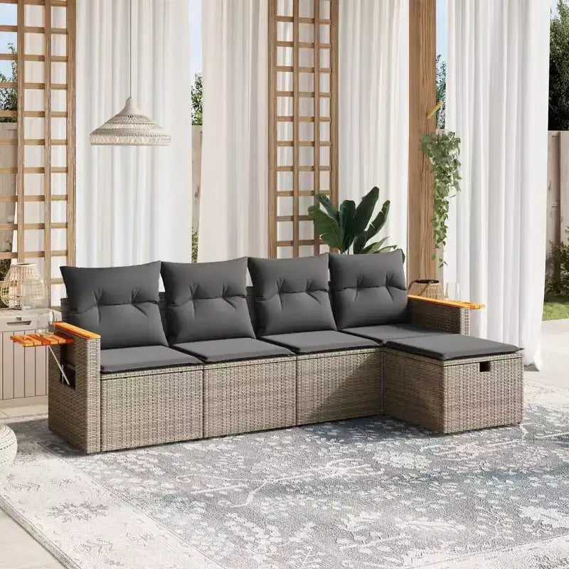 vidaXL Modulares Garten-Sofa-Set mit Kissen in verschiedenen Farben