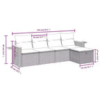 vidaXL Modulares Garten-Sofa-Set mit Kissen in verschiedenen Farben