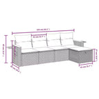 vidaXL Modulares Garten-Sofa-Set mit Kissen in verschiedenen Farben