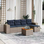 VidaXL Garten-Sofa-Set mit Kissen - Polyrattan