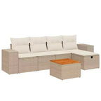 VidaXL Outdoor Sofa Set with Cushions - Poly Rattan