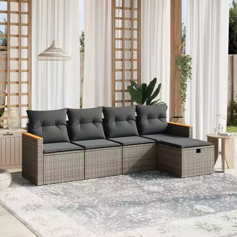 vidaXL Modulares Gartensofa-Set mit Kissen in verschiedenen Farben