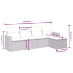vidaXL Modulares Gartensofa-Set mit Kissen in verschiedenen Farben