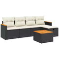 vidaXL Modular Patio Sofa Set with Cushions in Various Colors