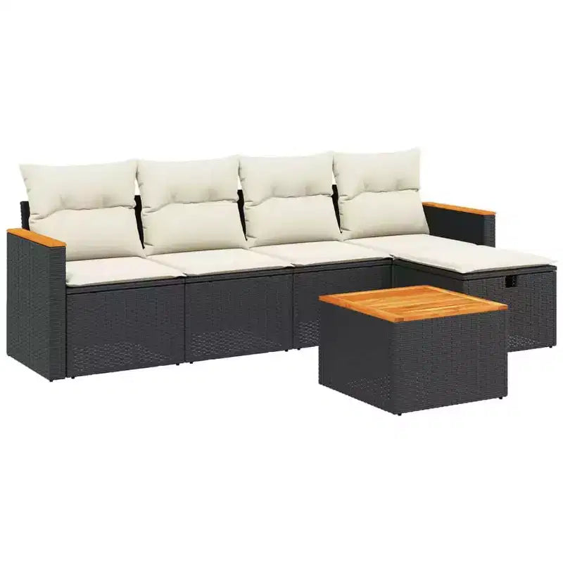 vidaXL Modular Patio Sofa Set with Cushions in Various Colors