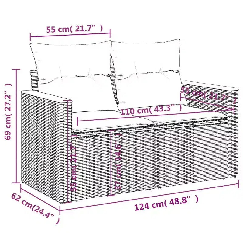vidaXL Loungesofa-Set