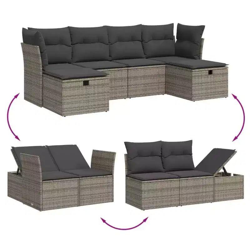 vidaXL Loungesofa-Set