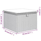 vidaXL Garten-Sofa-Set mit Kissen aus Polyrattan