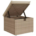 vidaXL Garten-Sofa-Set mit Kissen aus Polyrattan