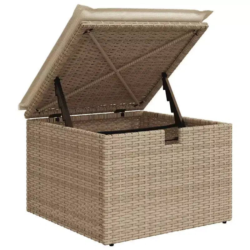 vidaXL Garten-Sofa-Set mit Kissen aus Polyrattan