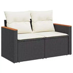 vidaXL Geräumiges modulares Outdoor-Sofa-Set mit abnehmbaren Kissen