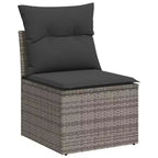 vidaXL Geräumiges modulares Outdoor-Sofa-Set mit abnehmbaren Kissen