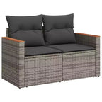 vidaXL Geräumiges modulares Outdoor-Sofa-Set mit abnehmbaren Kissen