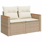 vidaXL Geräumiges modulares Outdoor-Sofa-Set mit abnehmbaren Kissen