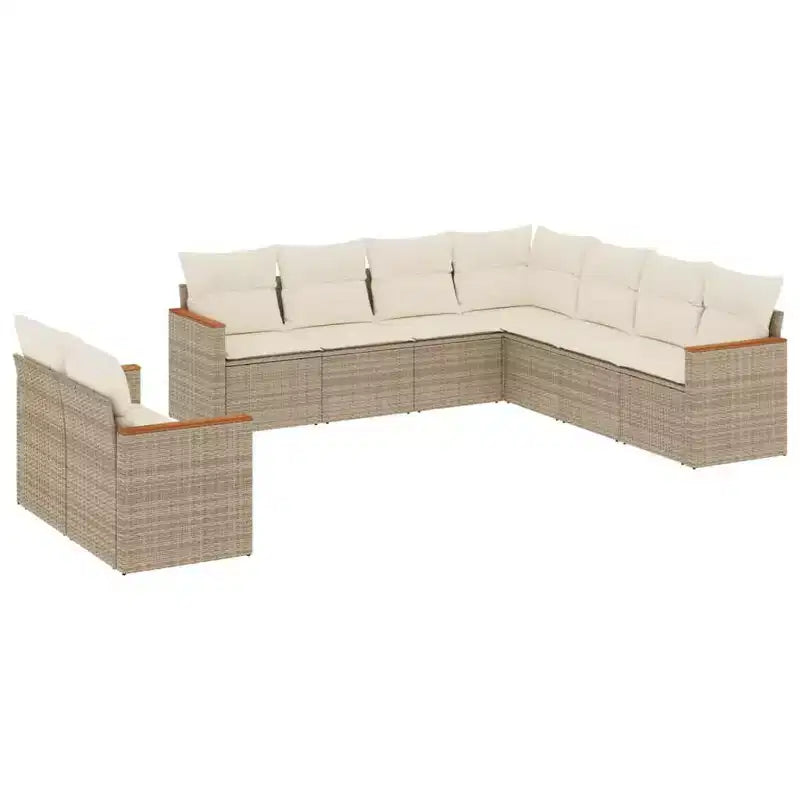 vidaXL Spacious Modular Outdoor Sofa Set with Removable Cushions