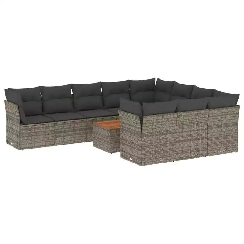 vidaXL Modular Outdoor Sofa Set with Cushions