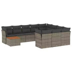 vidaXL Modulares Outdoor-Sofaset mit Kissen