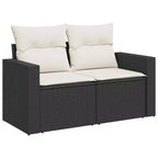 vidaXL Loungesofa-Set mit Kissen Gartenmöbel Polyrattan