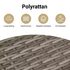 vidaXL Loungesofa-Set mit Kissen Gartenmöbel Polyrattan