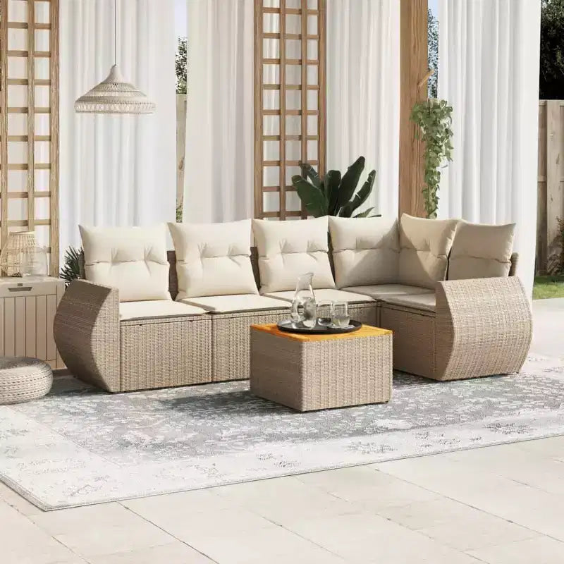 vidaXL Stylische Patio-Sofagarnitur mit Kissen – viele Farben zur Auswahl