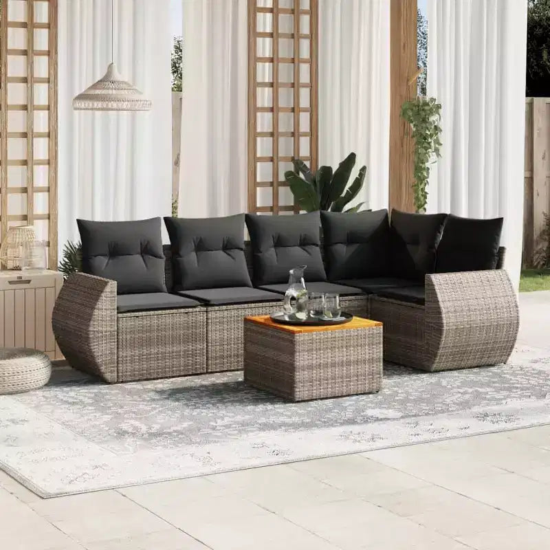 vidaXL Stylische Patio-Sofagarnitur mit Kissen – viele Farben zur Auswahl