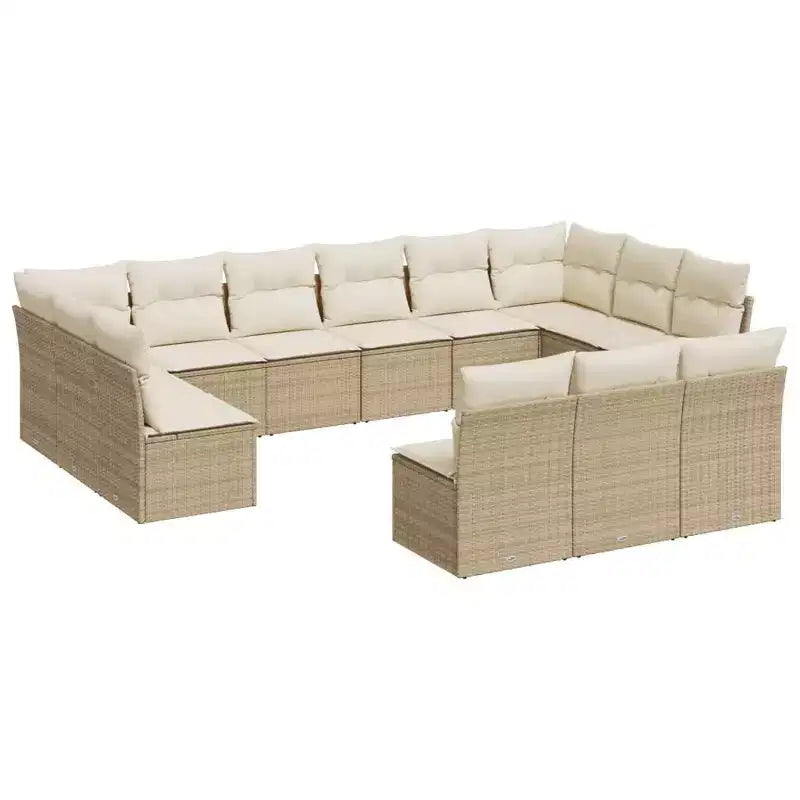 vidaXL Modular Garden Sofa Set with Cushions - Outdoor Comfort
