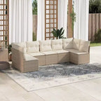vidaXL Modulares Garten-Sofa-Set mit Kissen und Tisch
