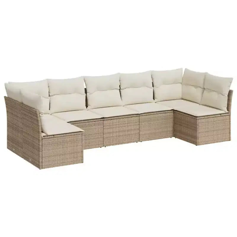 vidaXL Modulares Garten-Sofa-Set mit Kissen und Tisch