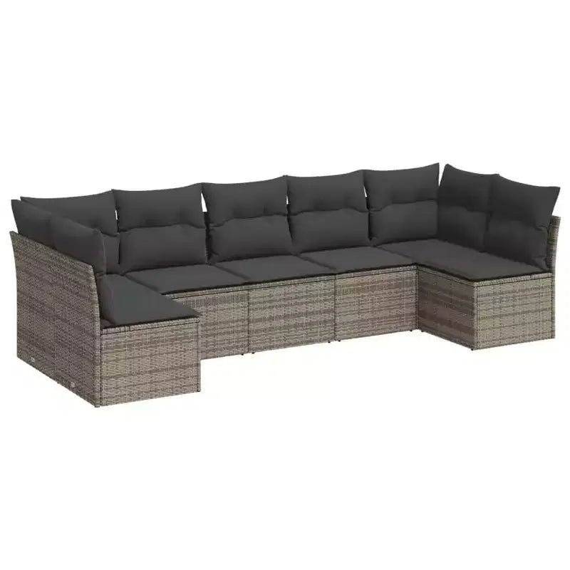 vidaXL Modulares Garten-Sofa-Set mit Kissen und Tisch