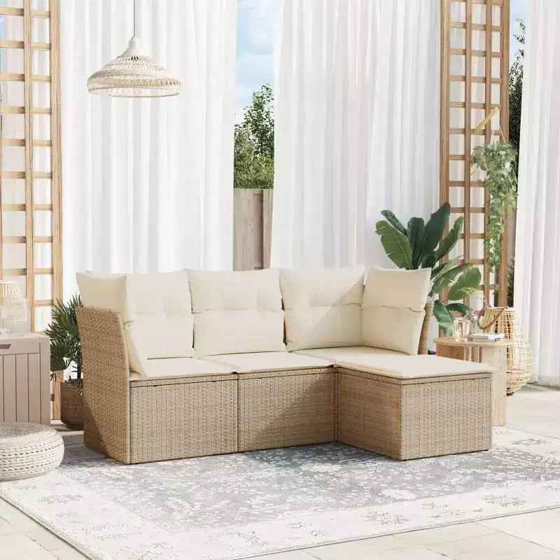 vidaXL Garten-Sofa-Set mit Kissen in verschiedenen Farben