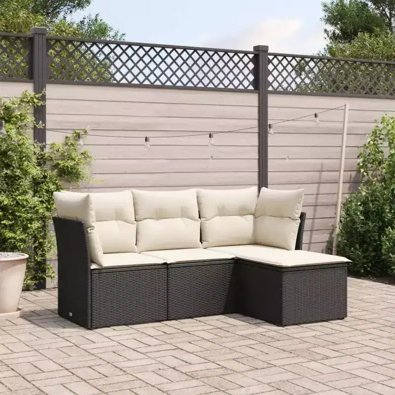 vidaXL Garten-Sofa-Set mit Kissen in verschiedenen Farben