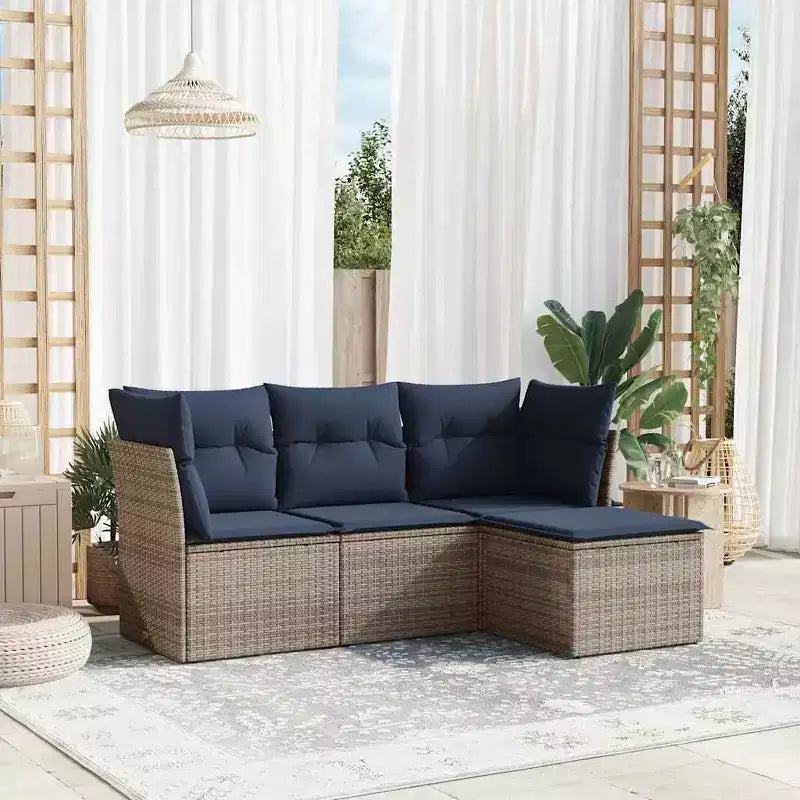 vidaXL Garten-Sofa-Set mit Kissen in verschiedenen Farben