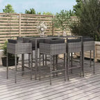 vidaXL Moderne Gartenbar-Garnitur mit Kissen in verschiedenen Farben