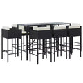 vidaXL Modern Outdoor Garden Bar Set with Cushions in Various Colors