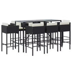 vidaXL Modern Outdoor Garden Bar Set with Cushions in Various Colors