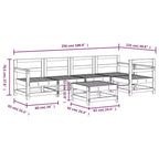 vidaXL Loungeset für den Außenbereich, Gartenmöbelset, Massivholz Kiefer