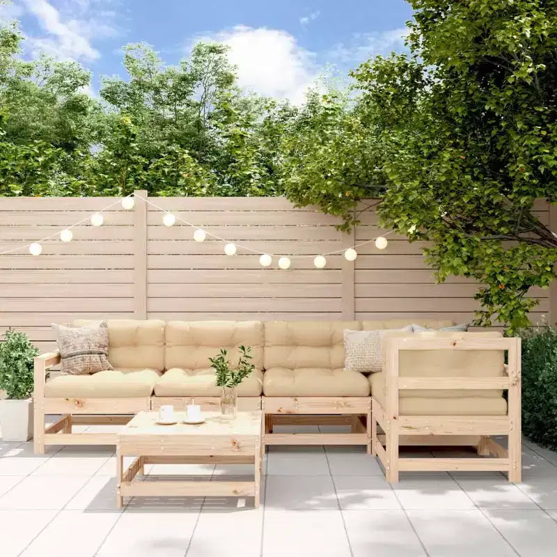 vidaXL Loungeset für den Außenbereich, Gartenmöbelset, Massivholz Kiefer
