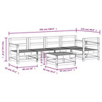 vidaXL Loungeset für den Außenbereich, Gartenmöbelset, Massivholz Kiefer