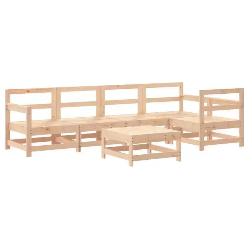 vidaXL Patio Lounge Set Outdoor Garden Furniture Set Solid Wood Pine