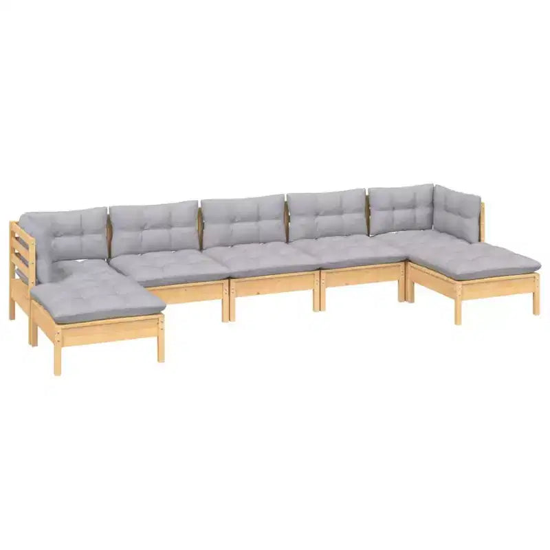 vidaXL Modulares Garten-Loungesofa mit Kissen in verschiedenen Farben