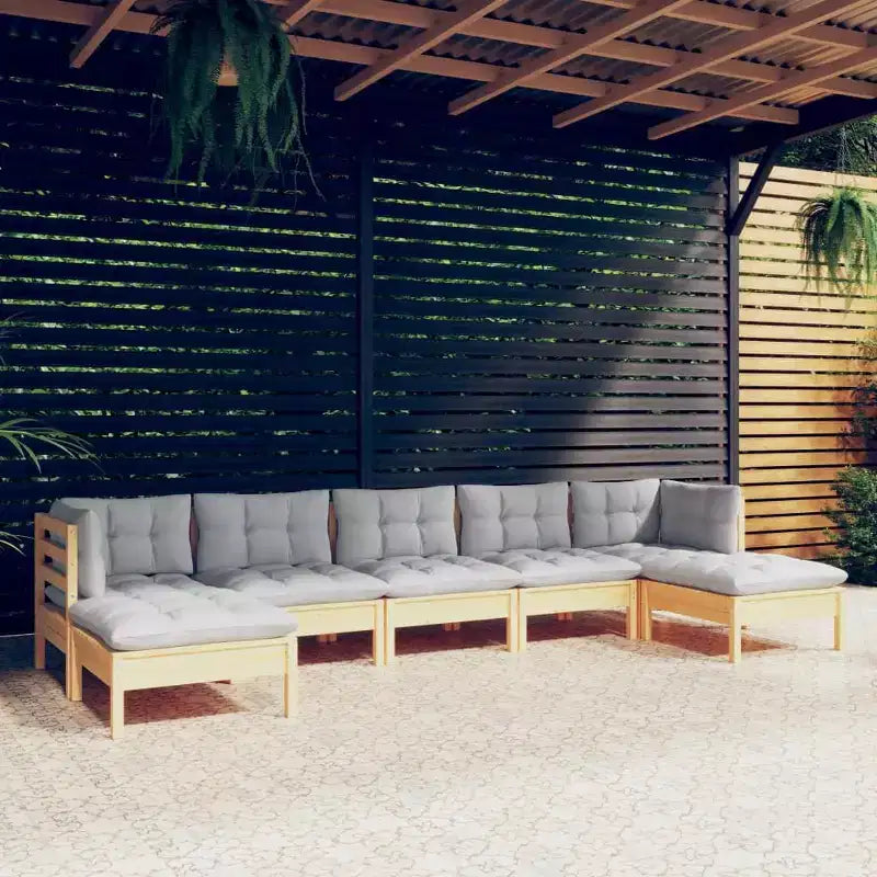 vidaXL Modulares Garten-Loungesofa mit Kissen in verschiedenen Farben