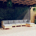 vidaXL Modulares Garten-Loungesofa mit Kissen in verschiedenen Farben