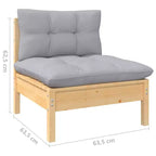 vidaXL Modulares Garten-Loungesofa mit Kissen in verschiedenen Farben